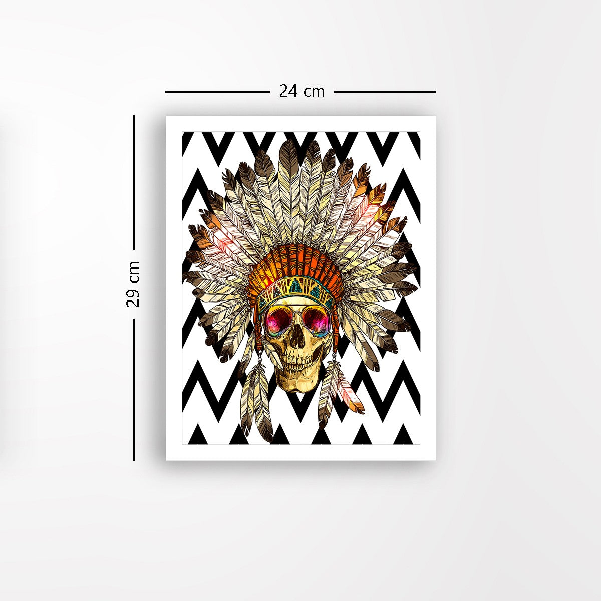 Quadro Decorativo MDF Emoldurado - Arte Multicolor 24x29cm com Moldura de Madeira 2cm