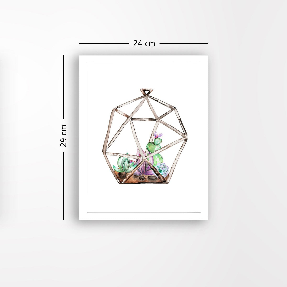 Quadro Decorativo MDF Emoldurado - Arte Multicolor 24x29cm com Moldura de Madeira 2cm