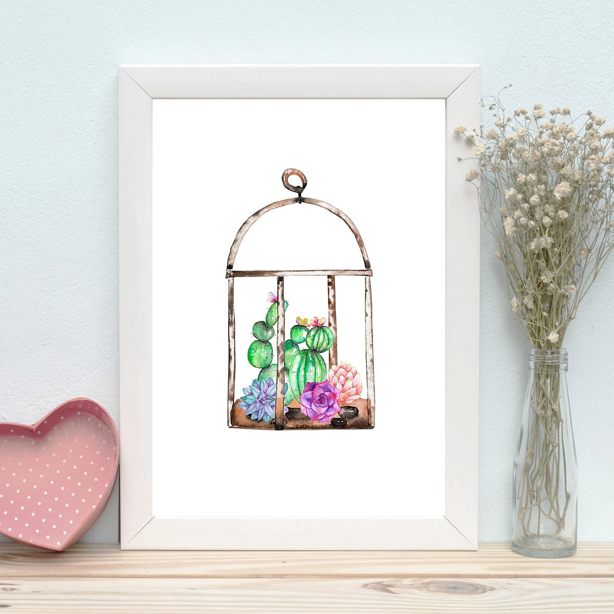 Quadro Decorativo MDF Emoldurado - Arte Multicolor 24x29cm com Moldura de Madeira 2cm