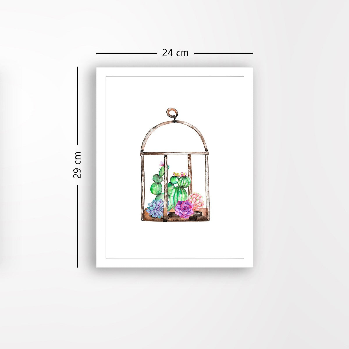 Quadro Decorativo MDF Emoldurado - Arte Multicolor 24x29cm com Moldura de Madeira 2cm