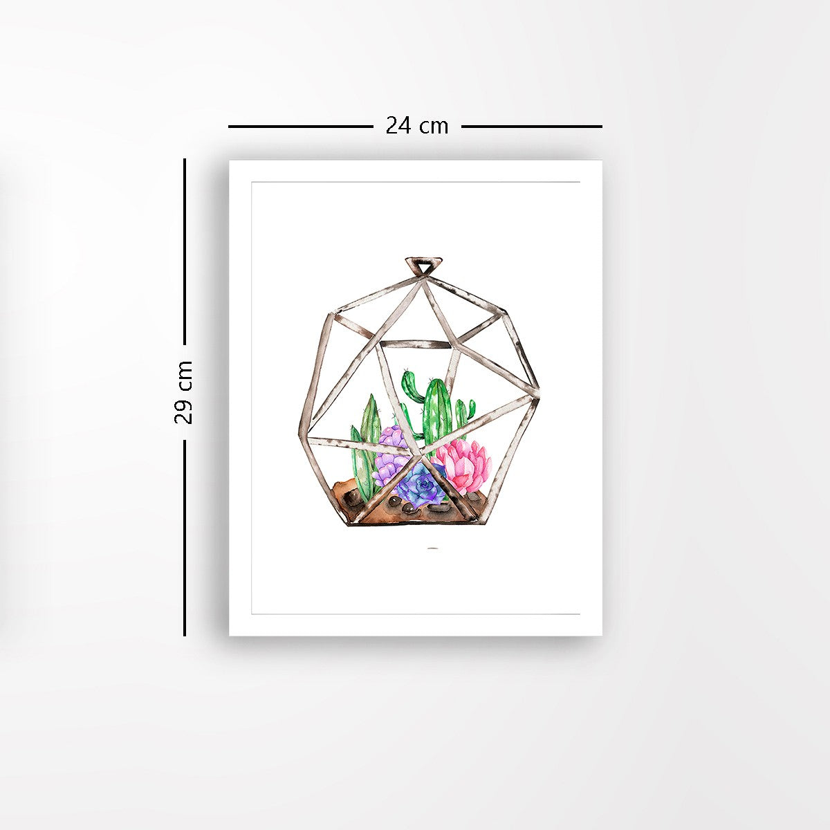 Quadro Decorativo MDF Emoldurado - Arte Multicolor 24x29cm com Moldura de Madeira 2cm