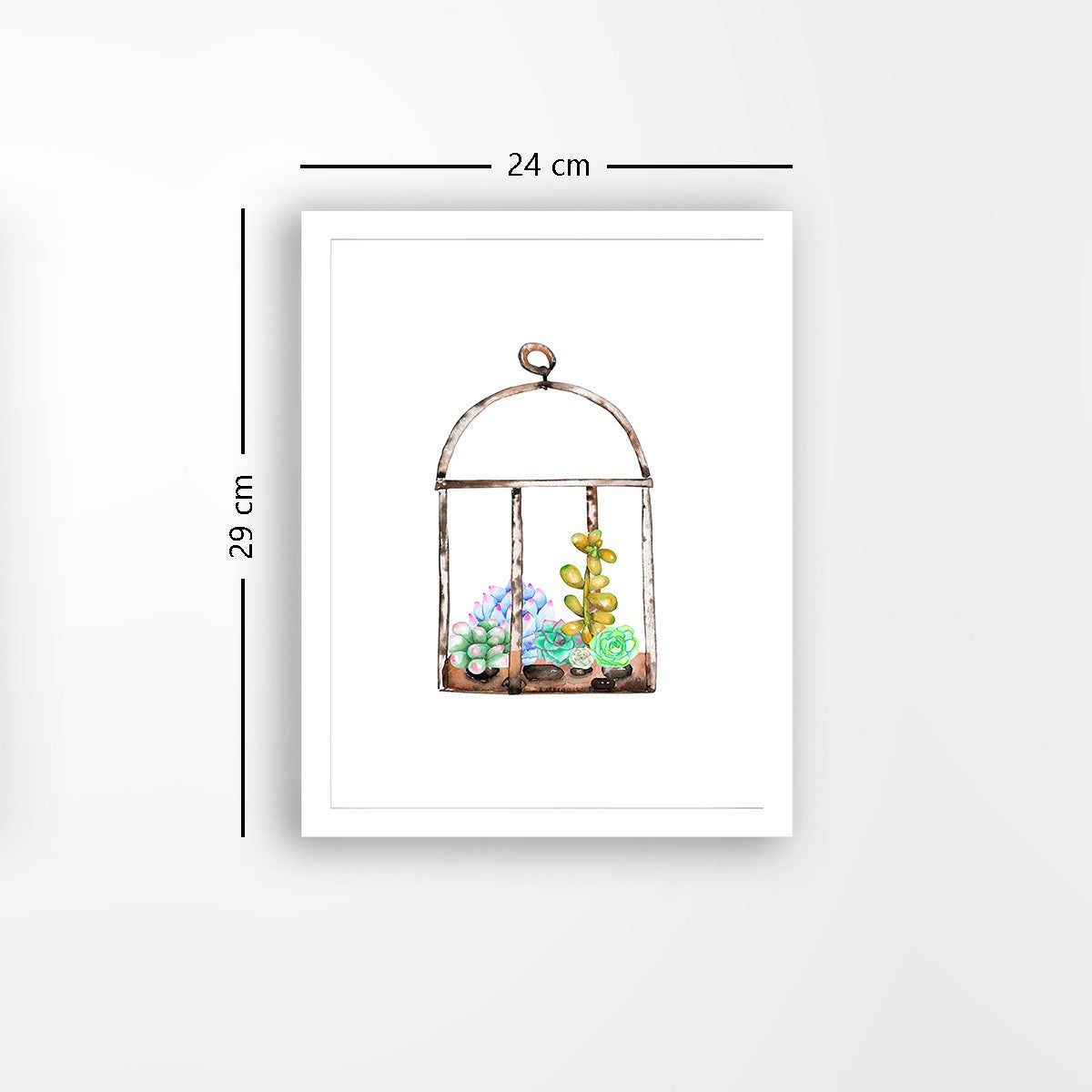 Quadro Decorativo MDF Emoldurado - Arte Multicolor 24x29cm com Moldura de Madeira 2cm