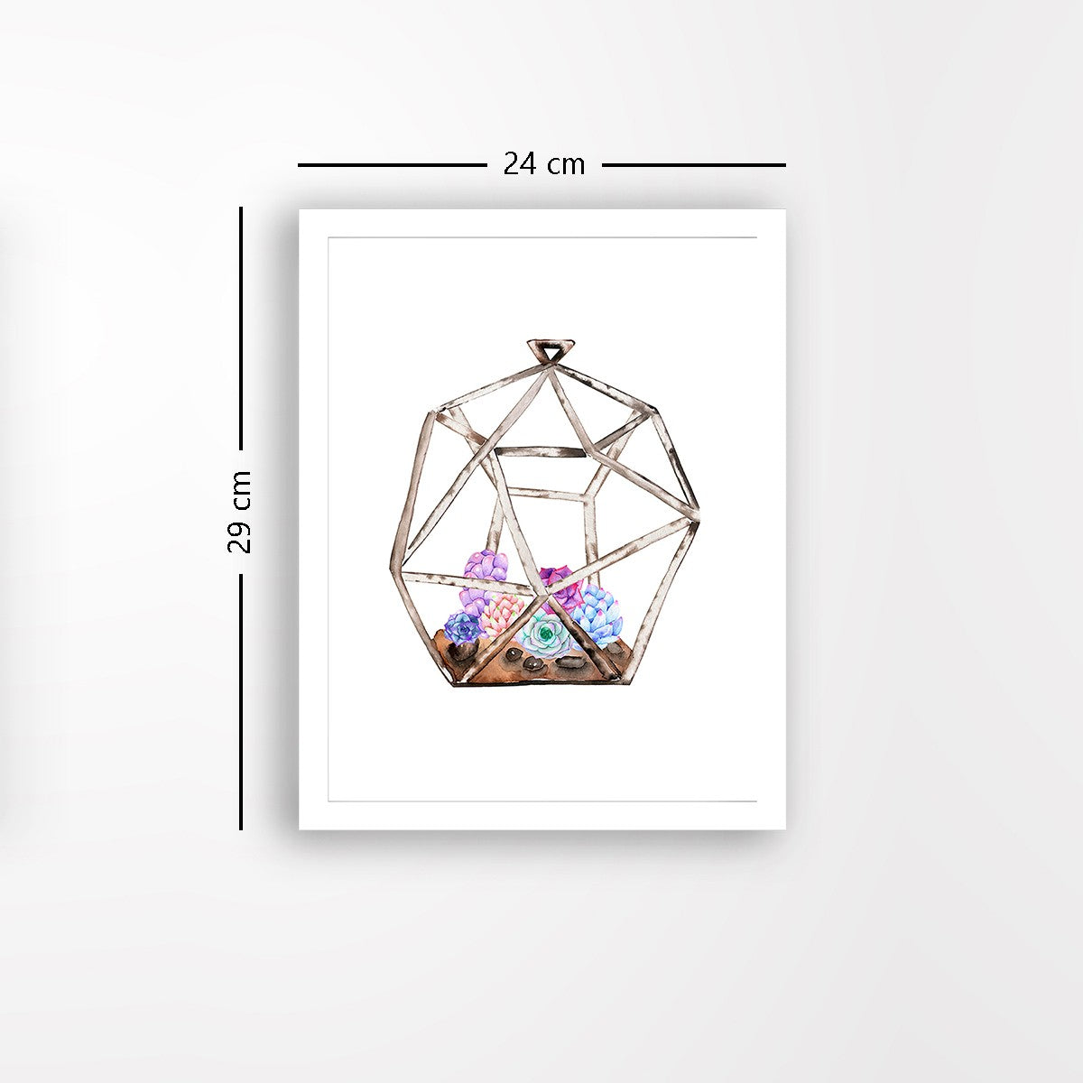 Quadro Decorativo MDF Emoldurado - Arte Multicolor 24x29cm com Moldura de Madeira 2cm