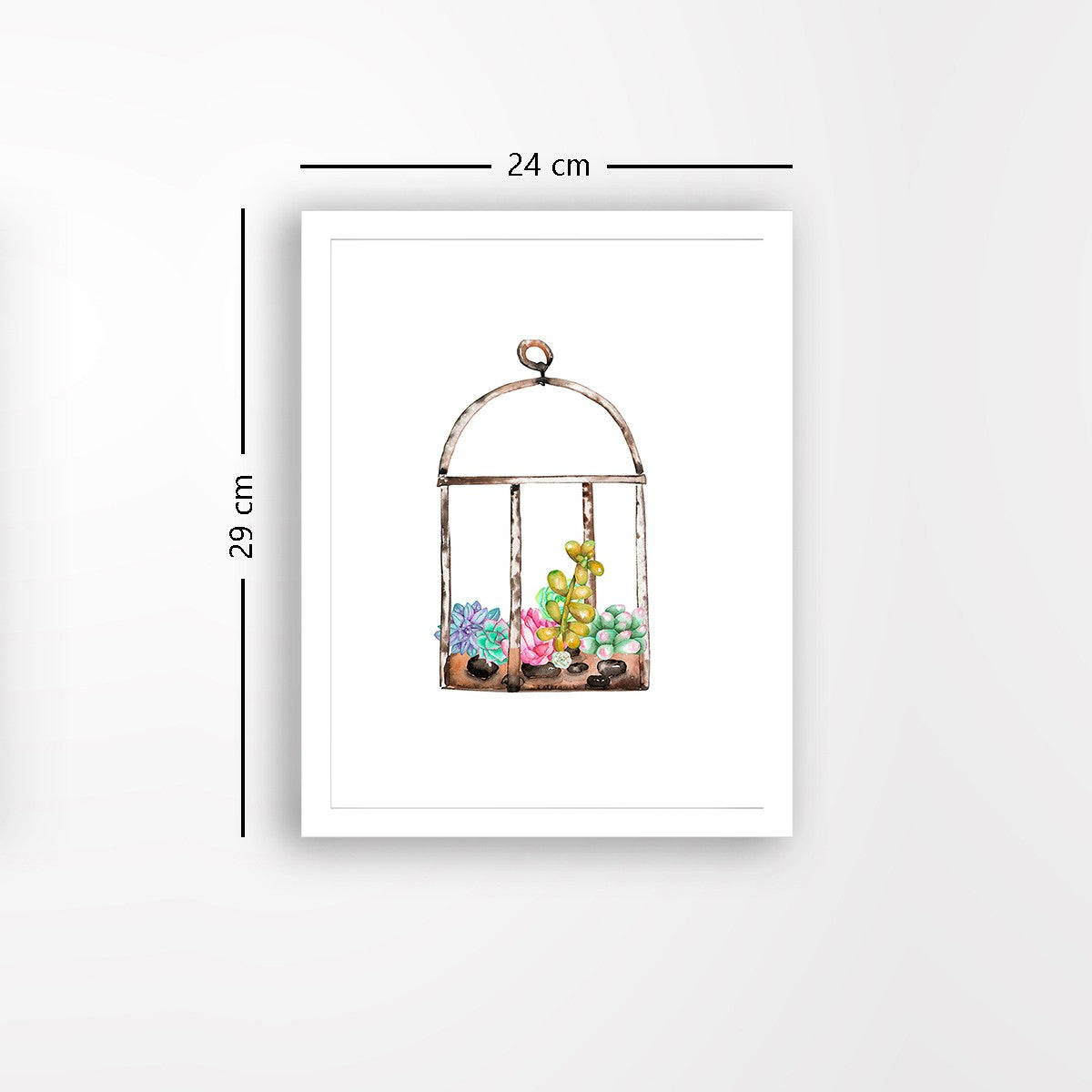 Quadro Decorativo MDF Emoldurado - Arte Multicolor 24x29cm com Moldura de Madeira 2cm