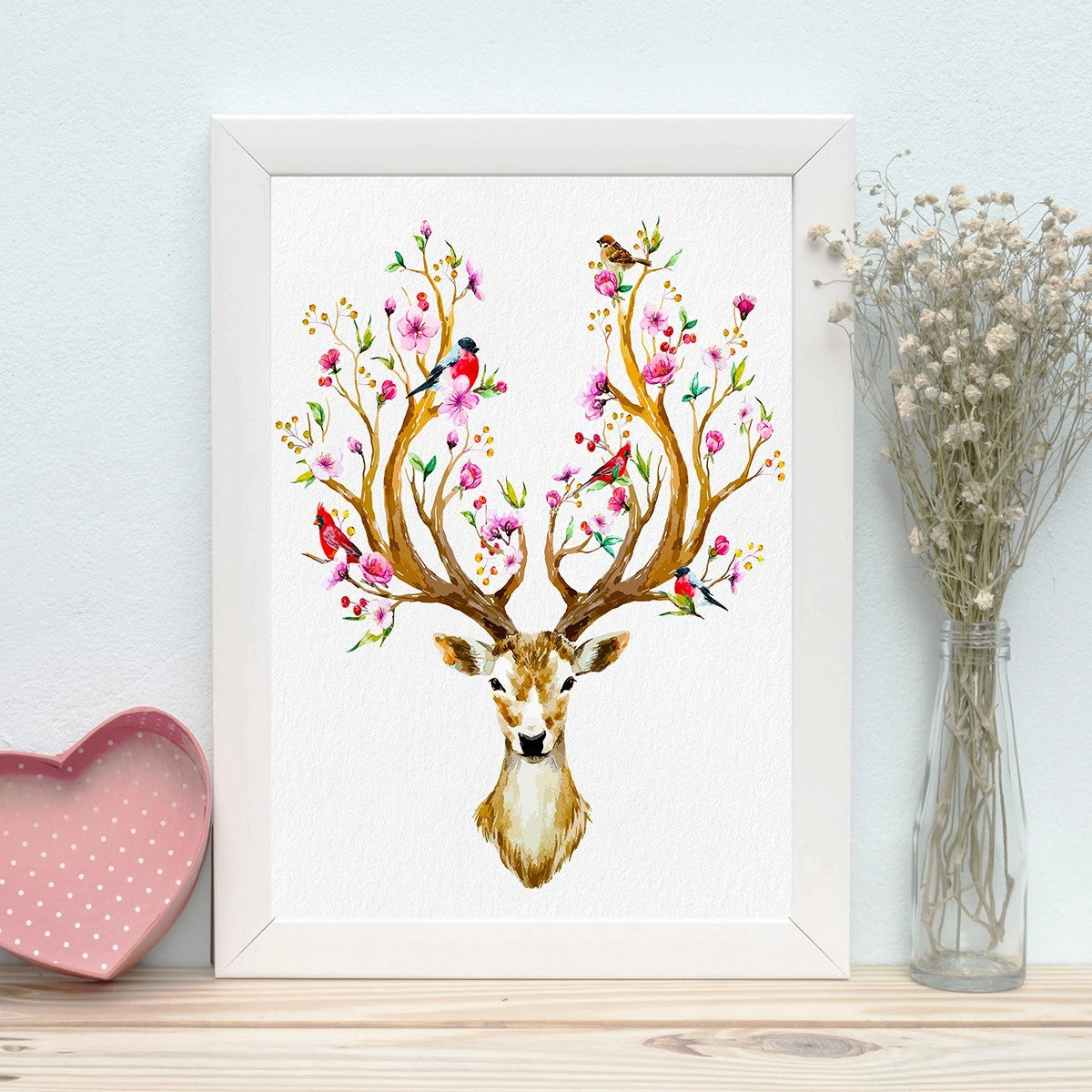 Quadro Decorativo MDF Emoldurado - Arte Multicolor 24x29cm com Moldura de Madeira 2cm