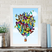 Quadro Decorativo MDF Emoldurado - Arte Multicolor 24x29cm com Moldura de Madeira 2cm