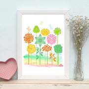 Quadro Decorativo MDF Emoldurado - Arte Multicolor 24x29cm com Moldura de Madeira 2cm