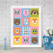 Quadro Decorativo MDF Emoldurado - Arte Multicolor 24x29cm com Moldura de Madeira 2cm