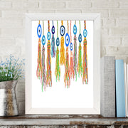 Quadro Decorativo MDF Emoldurado - Arte Multicolor 24x29cm com Moldura de Madeira 2cm