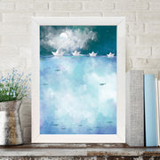 Quadro Decorativo MDF Emoldurado - Arte Multicolor 24x29cm com Moldura de Madeira 2cm