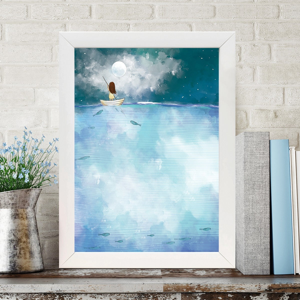 Quadro Decorativo MDF Emoldurado - Arte Multicolor 24x29cm com Moldura de Madeira 2cm