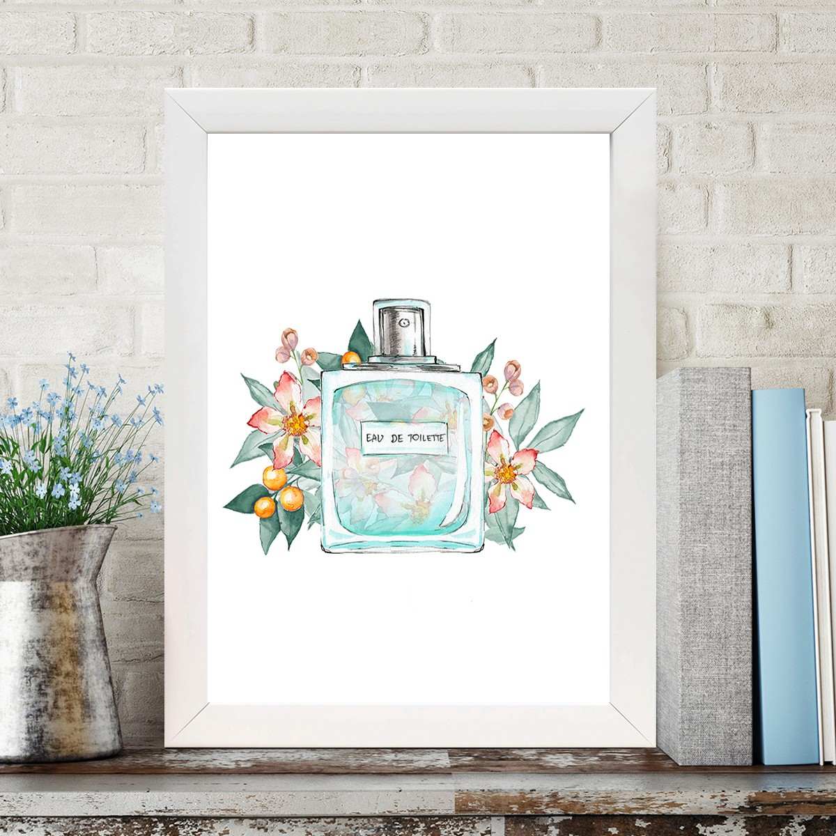 Quadro Decorativo MDF Emoldurado - Arte Multicolor 24x29cm com Moldura de Madeira 2cm