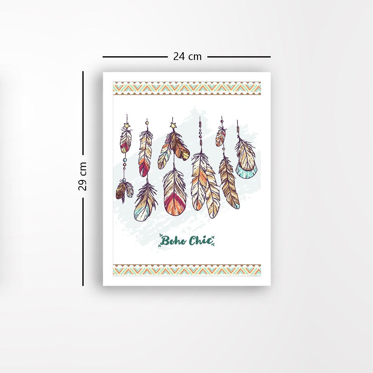 Quadro Decorativo MDF Emoldurado - Arte Multicolor 24x29cm com Moldura de Madeira 2cm