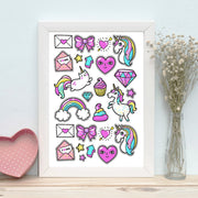 Quadro Decorativo MDF Emoldurado - Arte Multicolor 24x29cm com Moldura de Madeira 2cm