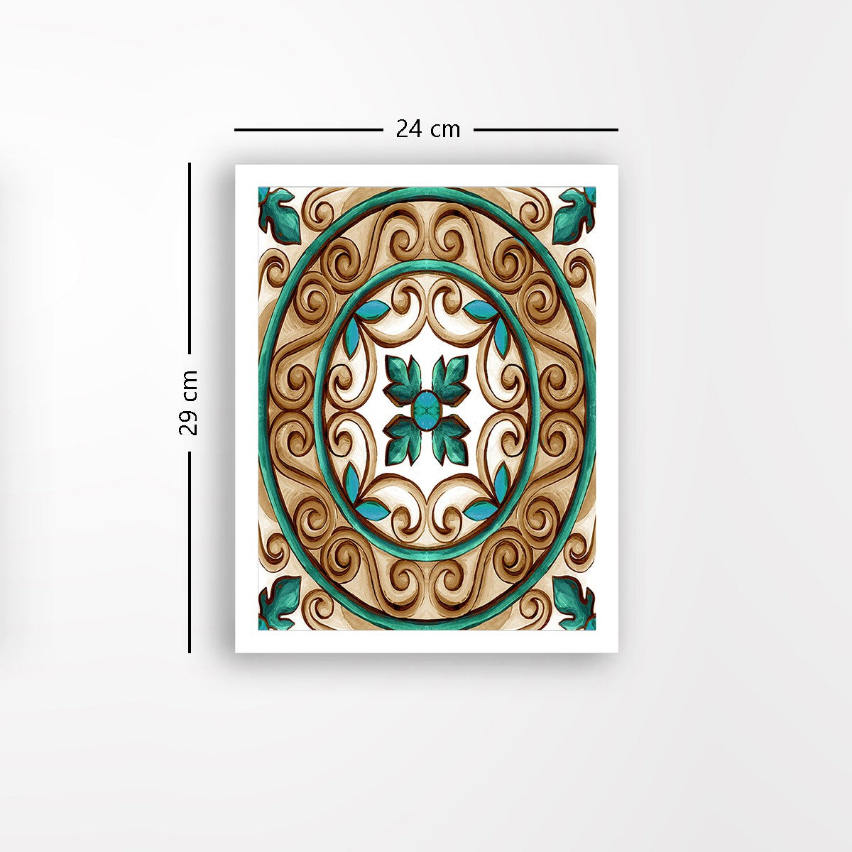 Quadro Decorativo MDF Emoldurado - Arte Multicolor 24x29cm com Moldura de Madeira 2cm