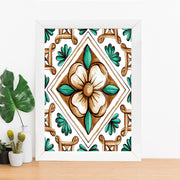 Quadro Decorativo MDF Emoldurado - Arte Multicolor 24x29cm com Moldura de Madeira 2cm