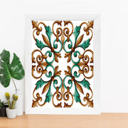 Quadro Decorativo MDF Emoldurado - Arte Multicolor 24x29cm com Moldura de Madeira 2cm