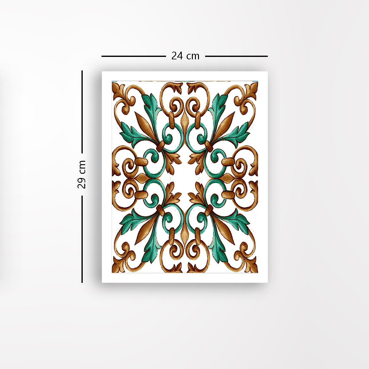 Quadro Decorativo MDF Emoldurado - Arte Multicolor 24x29cm com Moldura de Madeira 2cm