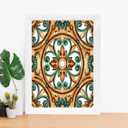 Quadro Decorativo MDF Emoldurado - Arte Multicolor 24x29cm com Moldura de Madeira 2cm