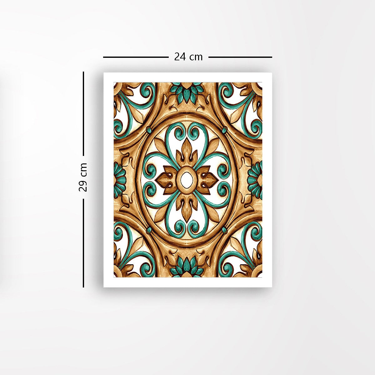 Quadro Decorativo MDF Emoldurado - Arte Multicolor 24x29cm com Moldura de Madeira 2cm