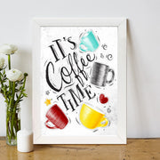 Quadro Decorativo MDF Emoldurado - Arte Multicolor 24x29cm com Moldura de Madeira 2cm