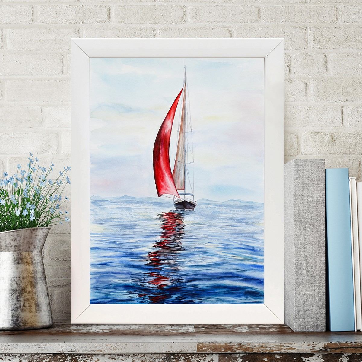 Quadro Decorativo MDF Emoldurado - Arte Multicolor 24x29cm com Moldura de Madeira 2cm