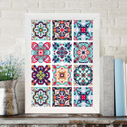 Quadro Decorativo MDF Emoldurado - Arte Multicolor 24x29cm com Moldura de Madeira 2cm