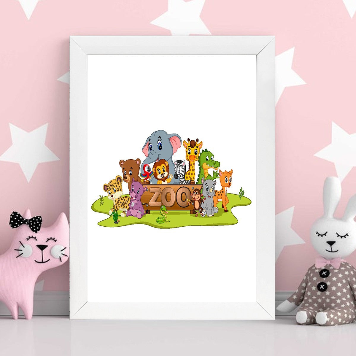 Quadro Decorativo MDF Emoldurado - Arte Multicolor 24x29cm com Moldura de Madeira 2cm