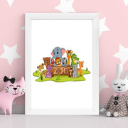 Quadro Decorativo MDF Emoldurado - Arte Multicolor 24x29cm com Moldura de Madeira 2cm