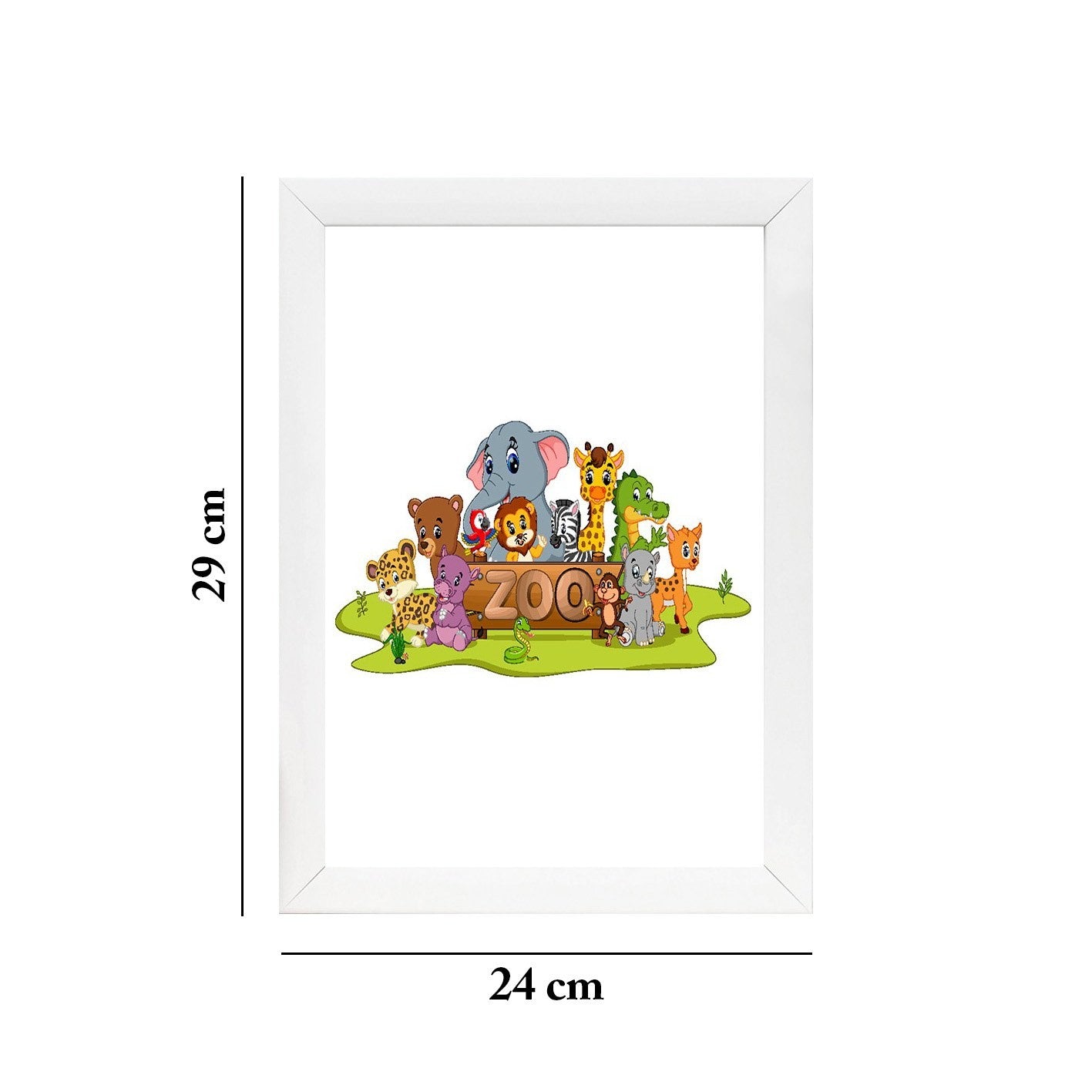 Quadro Decorativo MDF Emoldurado - Arte Multicolor 24x29cm com Moldura de Madeira 2cm