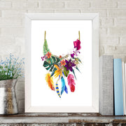 Quadro Decorativo MDF Emoldurado - Arte Multicolor 24x29cm com Moldura de Madeira 2cm