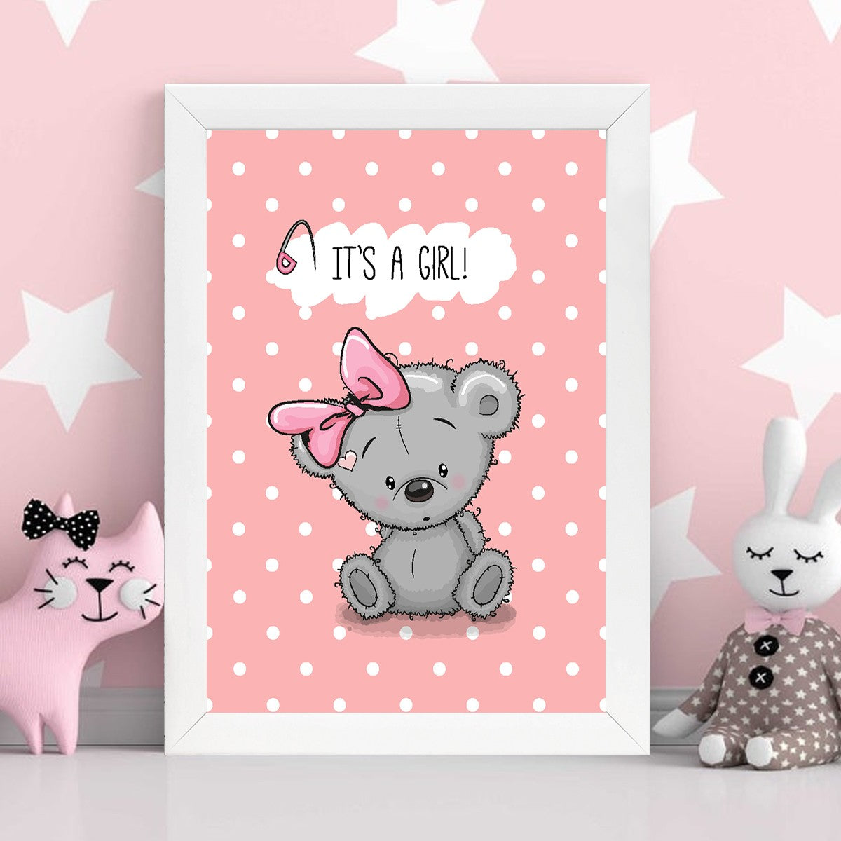 Quadro Decorativo MDF Emoldurado - Arte Multicolor 24x29cm com Moldura de Madeira 2cm