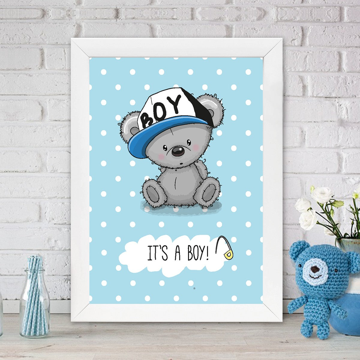 Quadro Decorativo MDF Emoldurado - Arte Multicolor 24x29cm com Moldura de Madeira 2cm