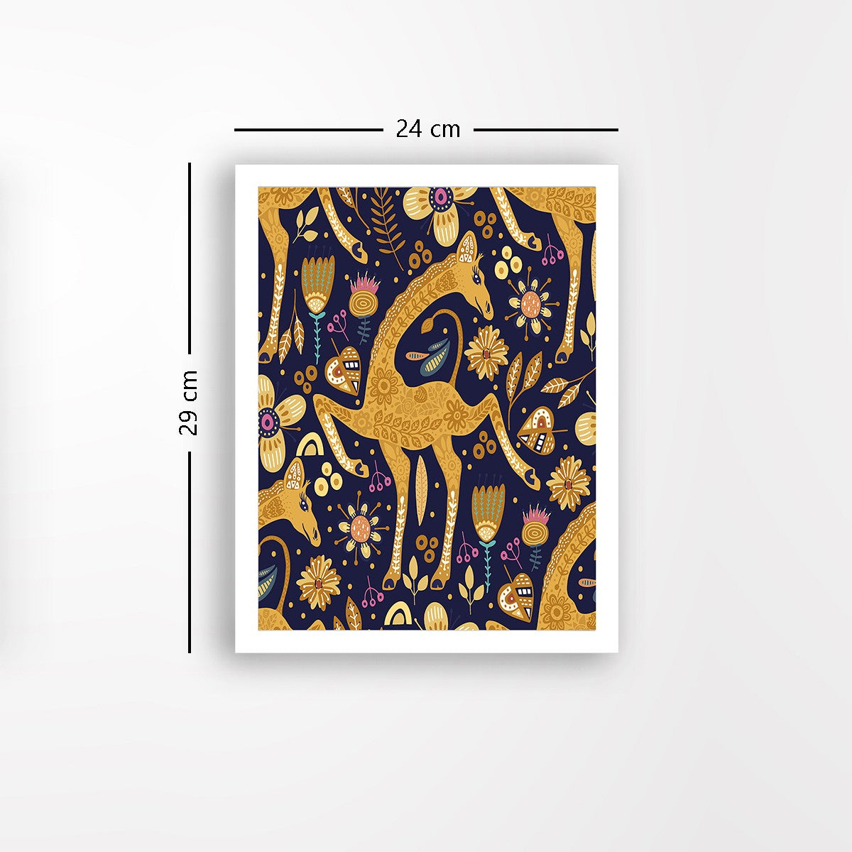 Quadro Decorativo MDF Emoldurado - Arte Multicolor 24x29cm com Moldura de Madeira 2cm