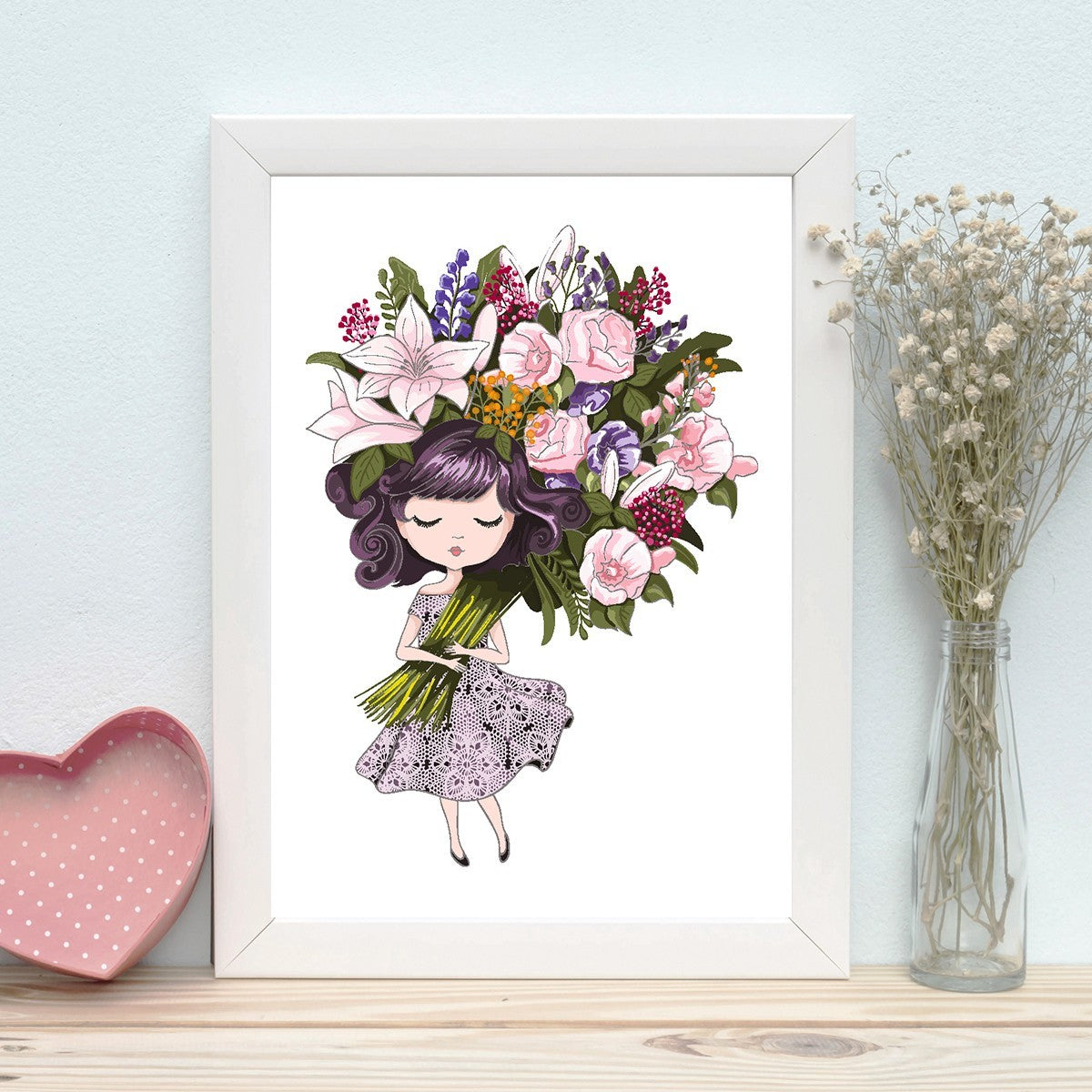 Quadro Decorativo MDF Emoldurado - Arte Multicolor 24x29cm com Moldura de Madeira 2cm