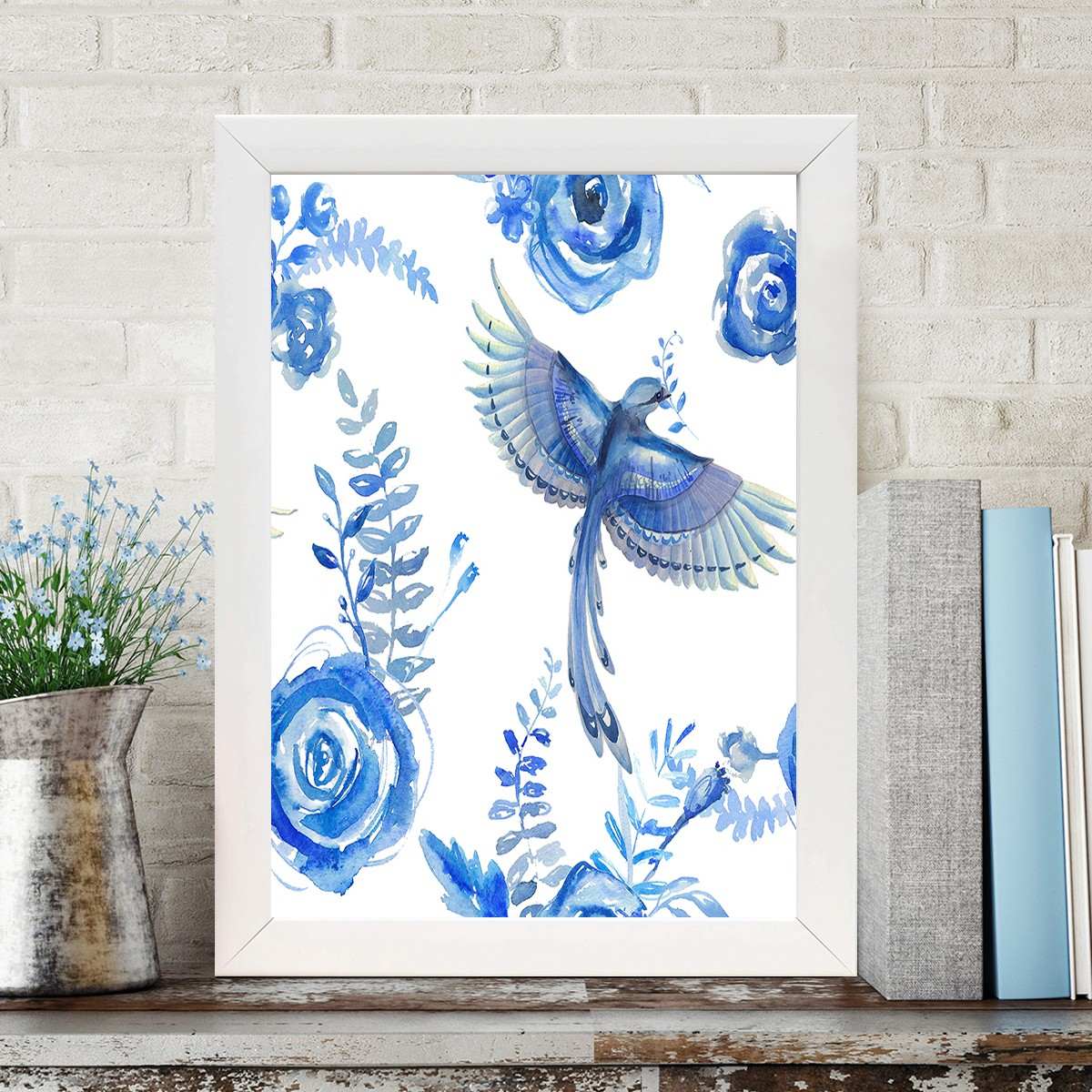 Quadro Decorativo MDF Emoldurado - Arte Multicolor 24x29cm com Moldura de Madeira 2cm