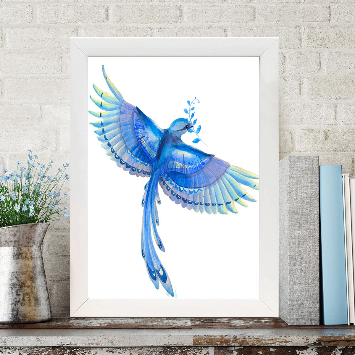 Quadro Decorativo MDF Emoldurado - Arte Multicolor 24x29cm com Moldura de Madeira 2cm