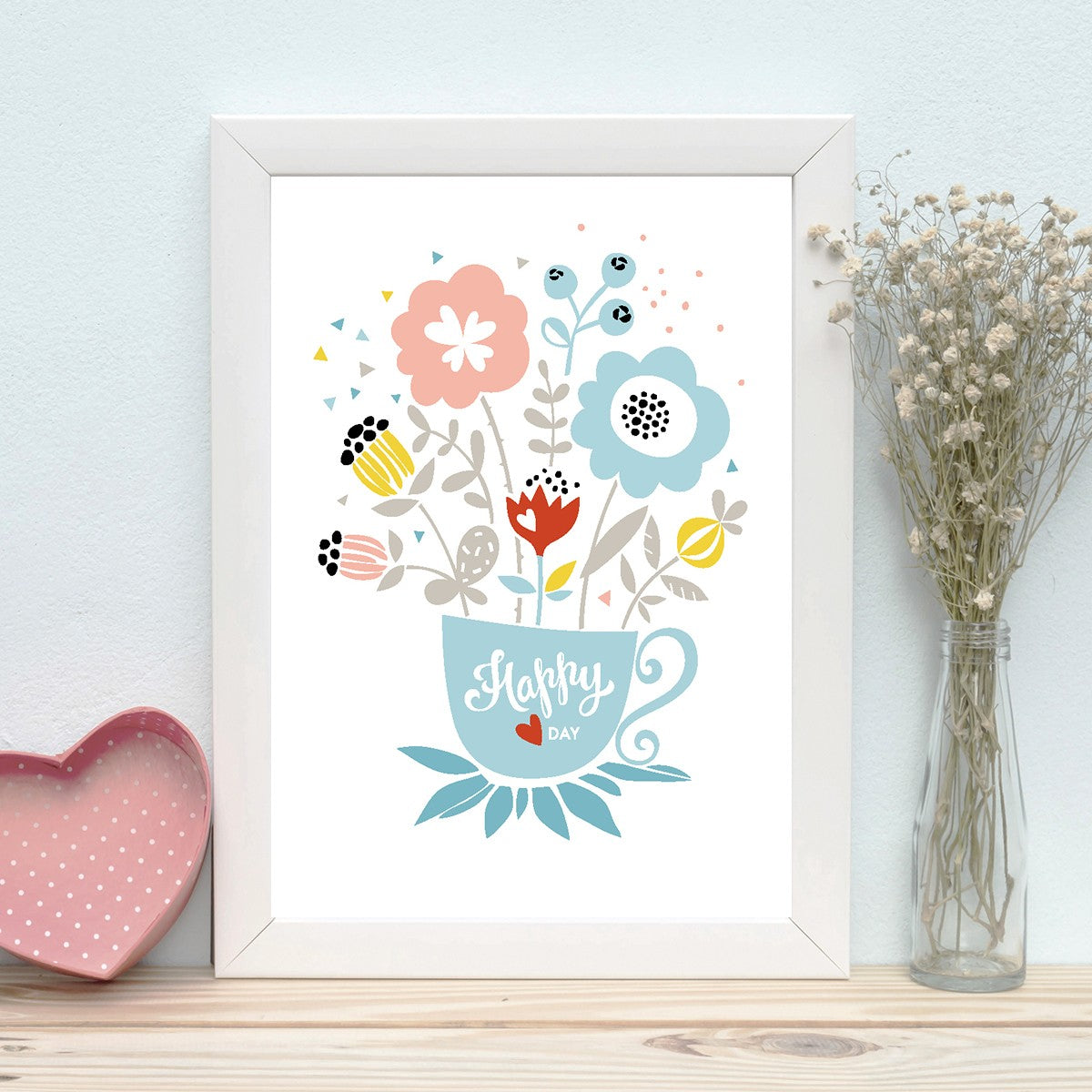 Quadro Decorativo MDF Emoldurado - Arte Multicolor 24x29cm com Moldura de Madeira 2cm