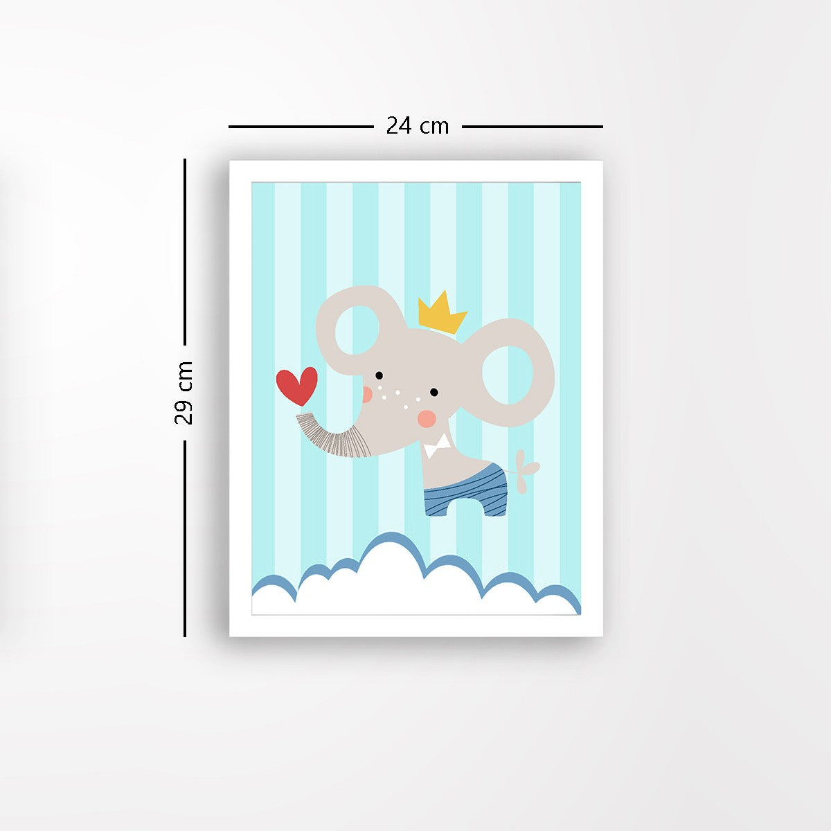 Quadro Decorativo MDF Emoldurado - Arte Multicolor 24x29cm com Moldura de Madeira 2cm