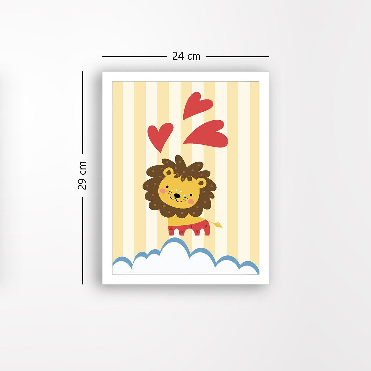 Quadro Decorativo MDF Emoldurado - Arte Multicolor 24x29cm com Moldura de Madeira 2cm