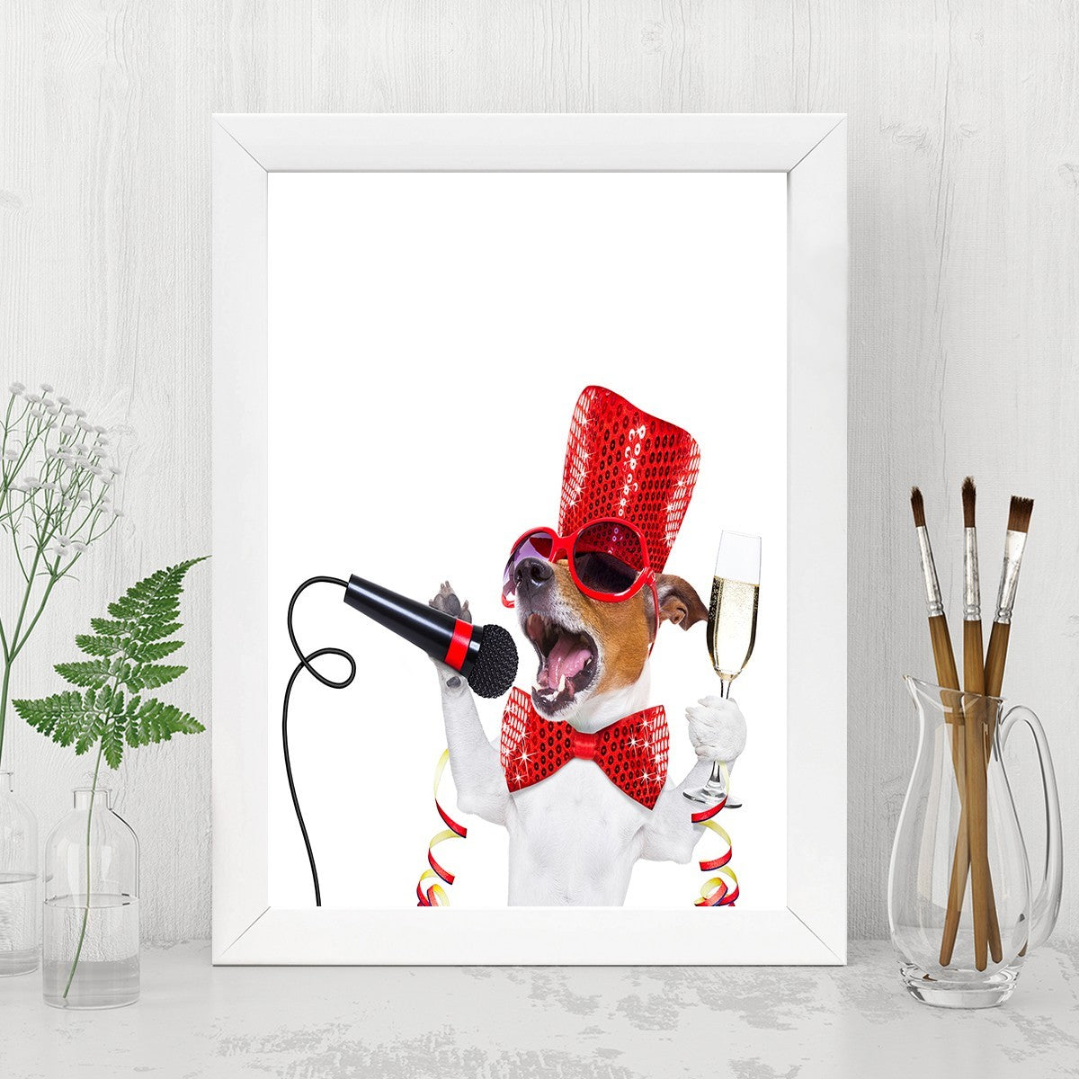 Quadro Decorativo MDF Emoldurado - Arte Multicolor 24x29cm com Moldura de Madeira 2cm