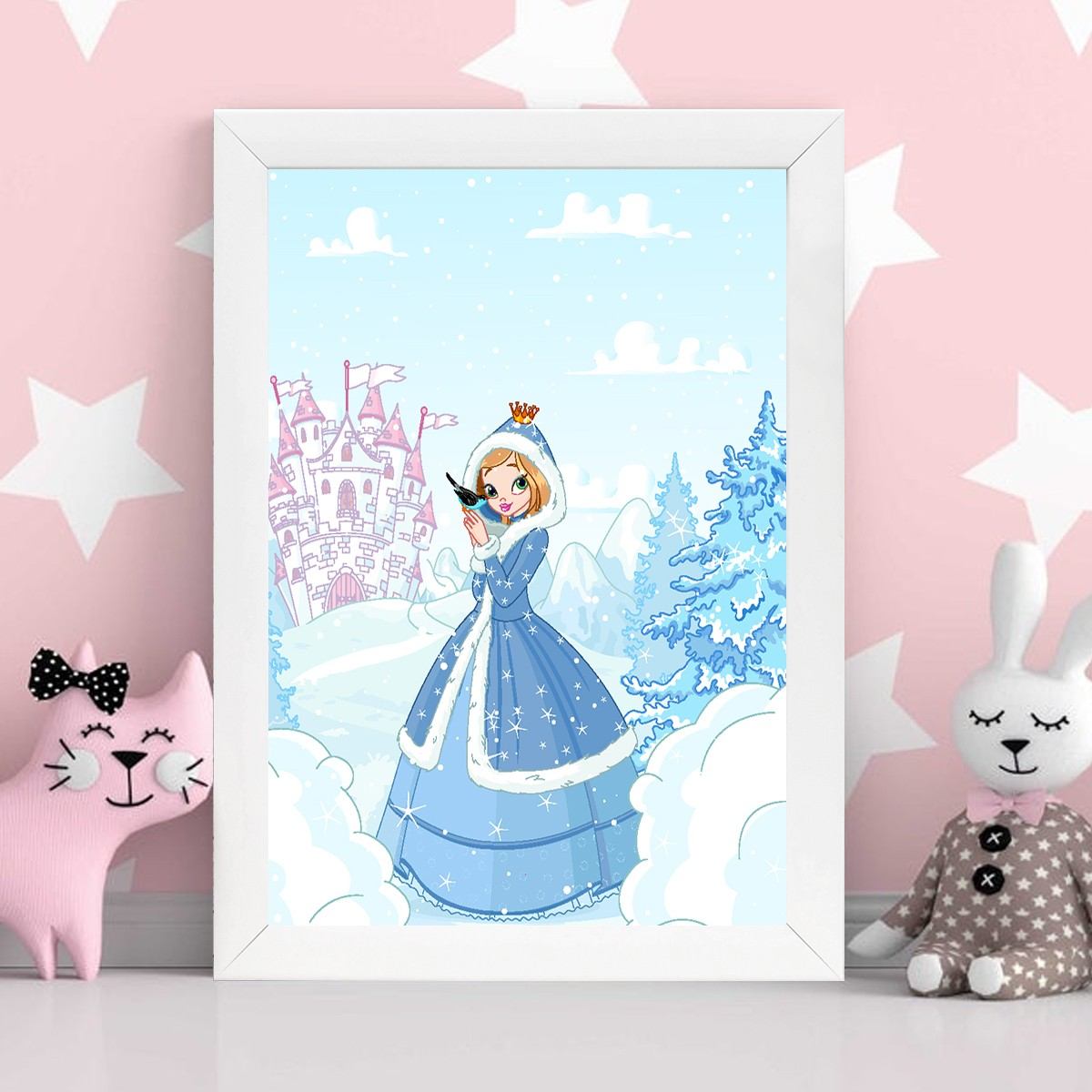 Quadro Decorativo MDF Emoldurado - Arte Multicolor 24x29cm com Moldura de Madeira 2cm