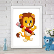 Quadro Decorativo MDF Emoldurado - Arte Multicolor 24x29cm com Moldura de Madeira 2cm