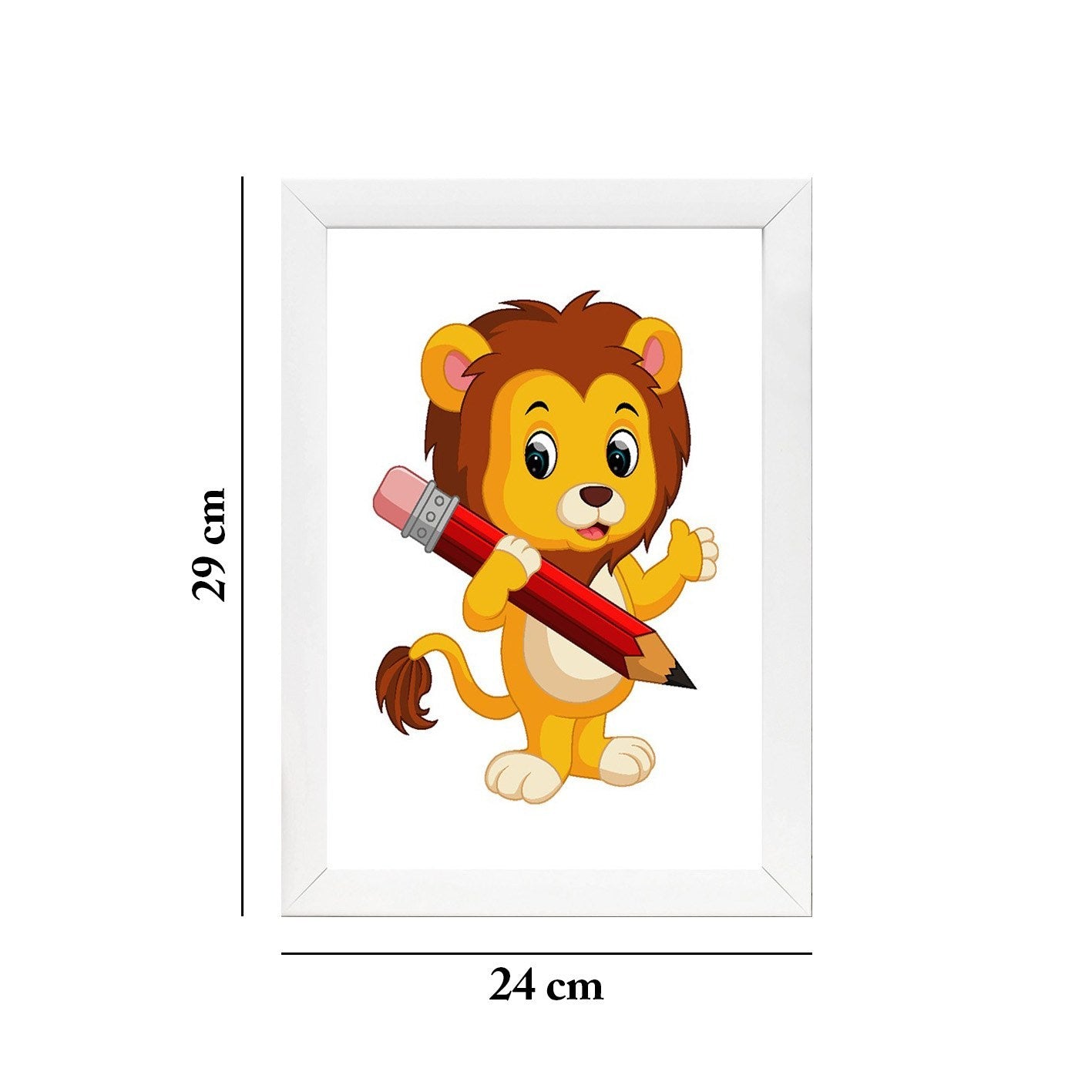 Quadro Decorativo MDF Emoldurado - Arte Multicolor 24x29cm com Moldura de Madeira 2cm