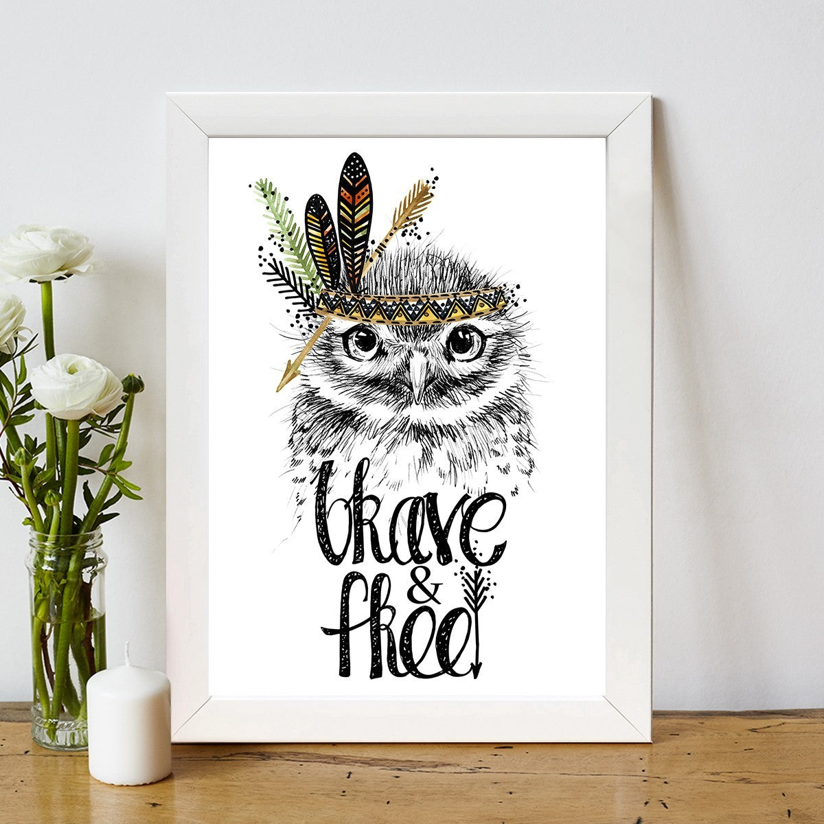 Quadro Decorativo MDF Emoldurado - Arte Multicolor 24x29cm com Moldura de Madeira 2cm