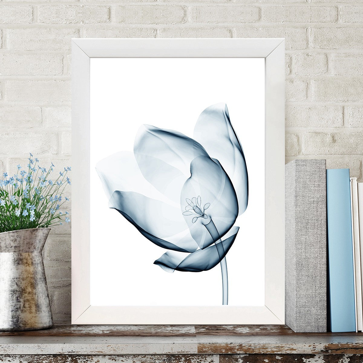 Quadro Decorativo MDF Emoldurado - Arte Multicolor 24x29cm com Moldura de Madeira 2cm