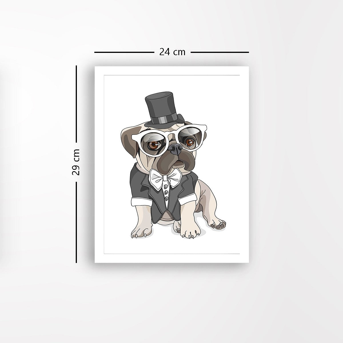 Quadro Decorativo MDF Emoldurado - Arte Multicolor 24x29cm com Moldura de Madeira 2cm