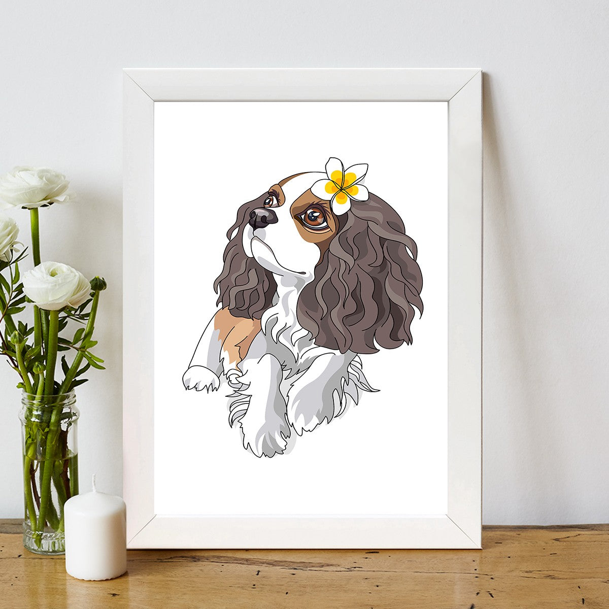 Quadro Decorativo MDF Emoldurado - Arte Multicolor 24x29cm com Moldura de Madeira 2cm