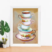 Quadro Decorativo MDF Emoldurado - Arte Multicolor 24x29cm com Moldura de Madeira 2cm