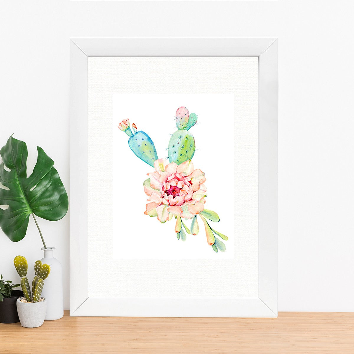 Quadro Decorativo MDF Emoldurado - Arte Multicolor 24x29cm com Moldura de Madeira 2cm